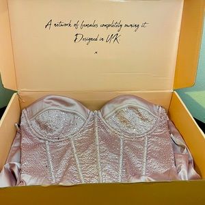 Oh Polly - Embellished Mini Dress in Mauve